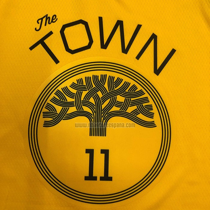 Camiseta Golden State Warriors Klay Thompson NO 11 Earned Amarillo